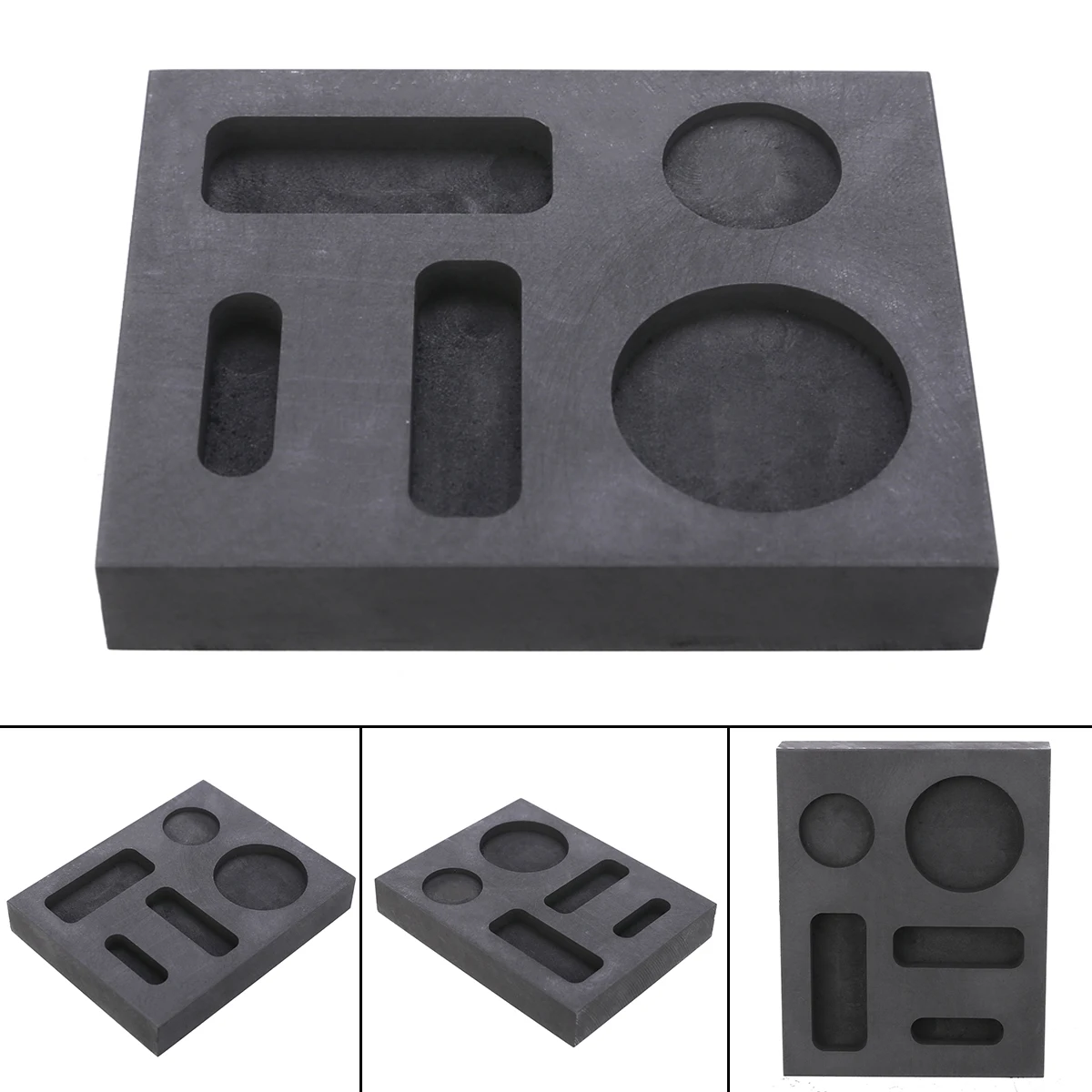 Графитовая форма для слиток черная с пятью отверстиями|Детали инструментов| |