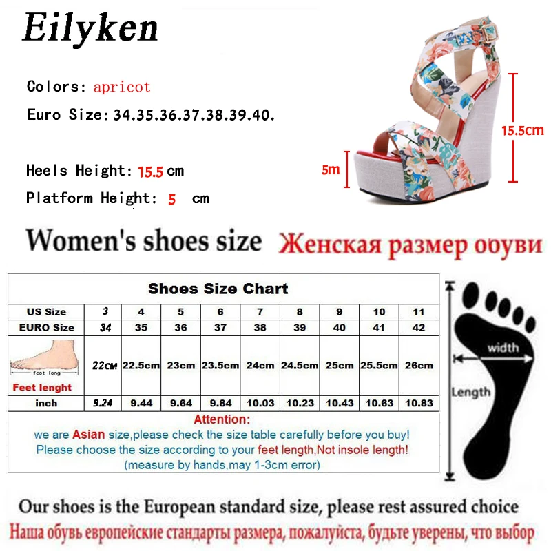 Eilyken/летние модные женские сандалии на платформе туфли с пряжкой ремешке