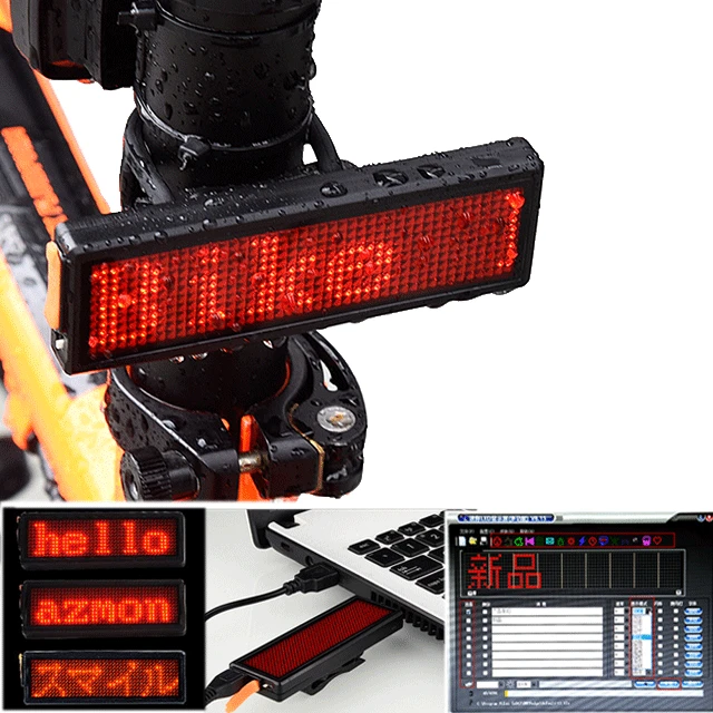 XANES X1 DIY велосипедный задний фонарь программируемый светодиодный электронный