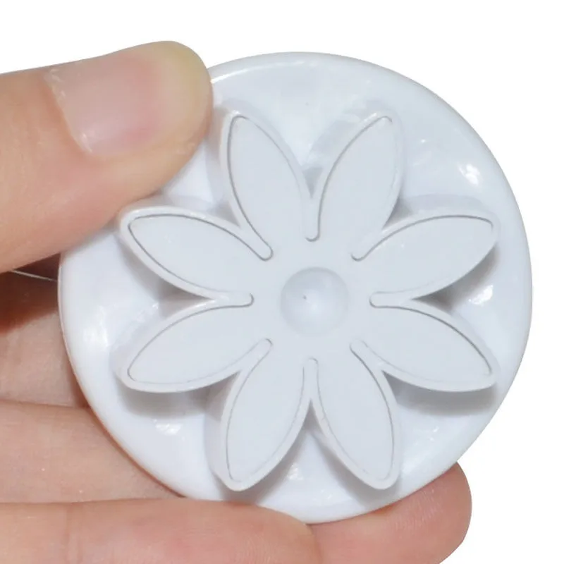 4Pcs/Set Daisy Flower Cookie Sunflower Plunger Sugarcraft Cutter Fondant Cake Mold Baking Decorating Tools | Дом и сад