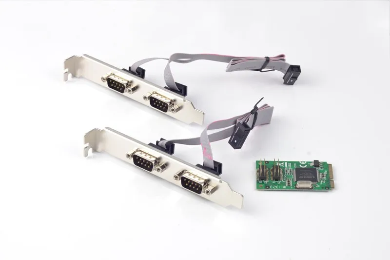 Мини PCI-Express в 4 порта RS232 DB9 Pin последовательная карта чипсет для MosChip MCS9904 |