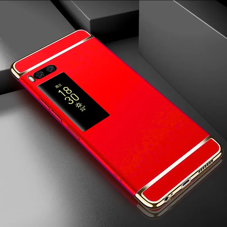 Red Роскошный чехол с покрытием для Meizu Pro 7, полное покрытие, жесткий бампер, защита, матовая, для Meizu Pro7 Plus Pro 7, чехол, оболочка, Fundas, 5,2 дюймов - Цвет: Red