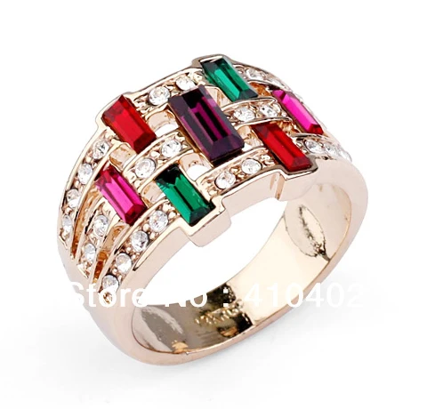 Золотые кольца для женщин 110971 61 цветовое кольцо mulit|gold rings for women|gold ringrings women |