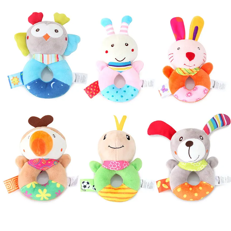 Детская игрушка-погремушка в виде животного 13 см | Игрушки и хобби