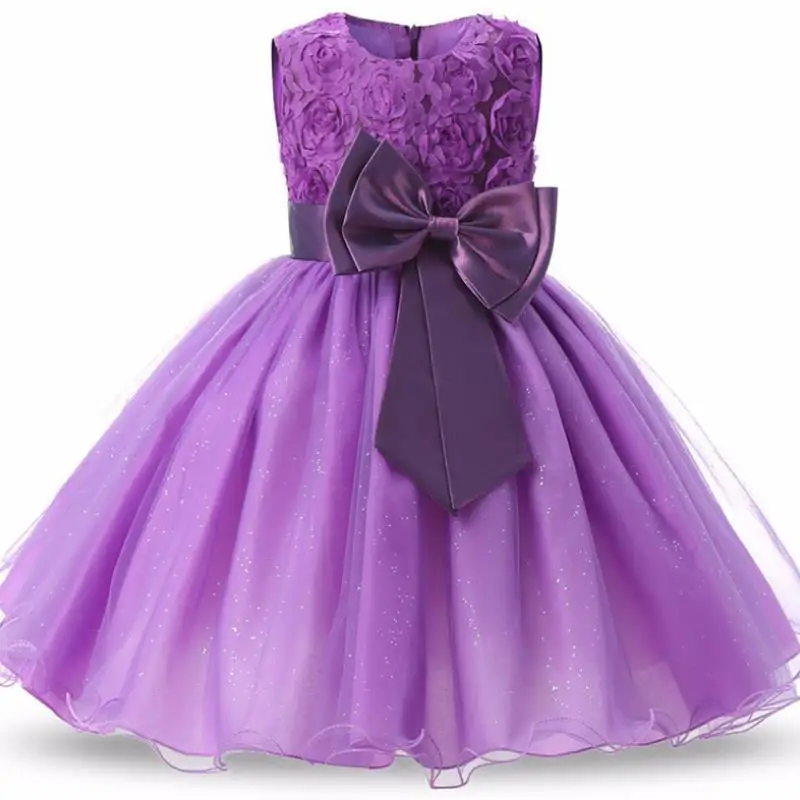 2019 Vestidos Mujer Girl Baptism New Dress Sleeveless Kid Dresses Girls Clothes Party Princess Nina 0-9 Year Birthday | Детская одежда