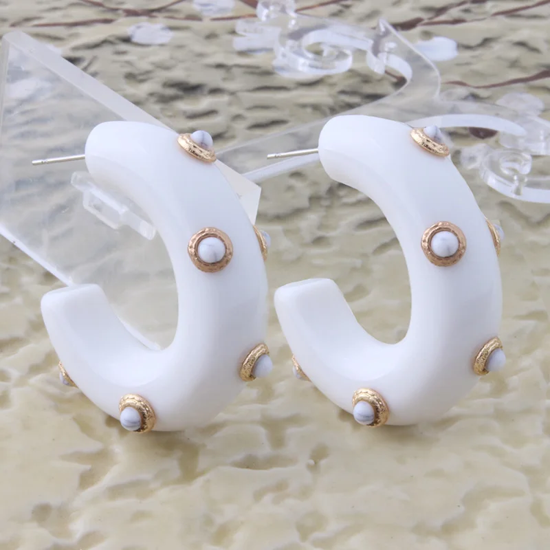 Женские богемные серьги NeeFuWoFu большие геометрические Кольцо из черепаховой