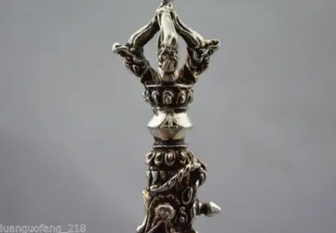 YM 304 тибетская Серебряная буддистская дорье Ax Phurpa Pestle Vajra подвеска