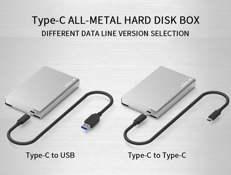 Blueendless чехол для жесткого диска 2,5 'Sata для USB 3,1 type C для USB алюминиевый корпус для жесткого диска для ноутбука