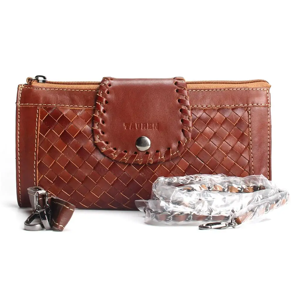 С вязанным узором масло воском клатч 100% сумка из настоящей кожи через плечо