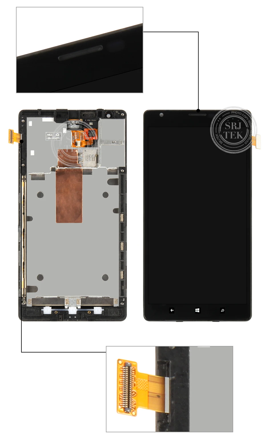 Для NOKIA Lumia 1520 сенсорный ЖК-экран с рамкой для NOKIA Lumia 1520 дисплей дигитайзер сборка запасные части