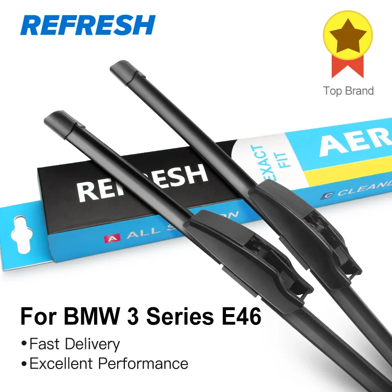 

REFRESH Щетки стеклоочистителя для BMW 3 серии E46 Fit Hook Arms 1998 1999 2000 2001 2002 2003 2004 2005