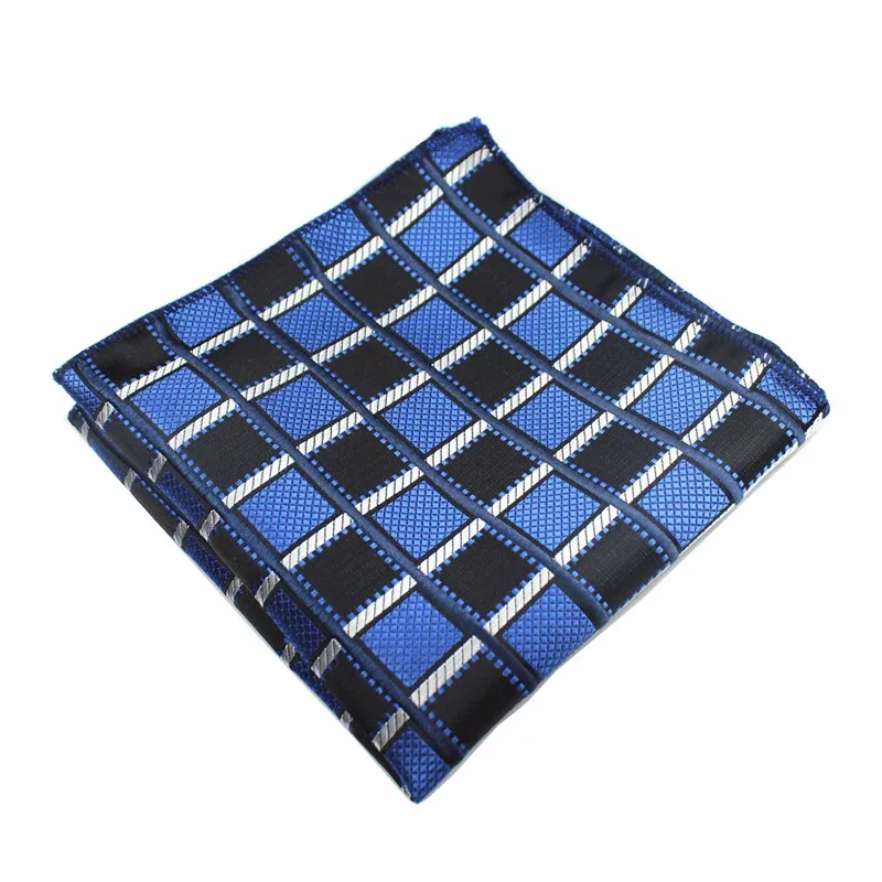 Клетчатые шелковые тканые носовые платки с узором пейсли Hanky мужские деловые повседневные квадратные карманы платок свадебные носовые платки