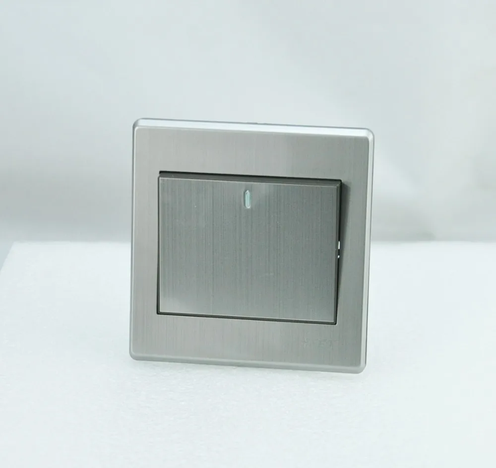 Роскошный настенный выключатель Панель светильник переключатель 2 Way кнопочный