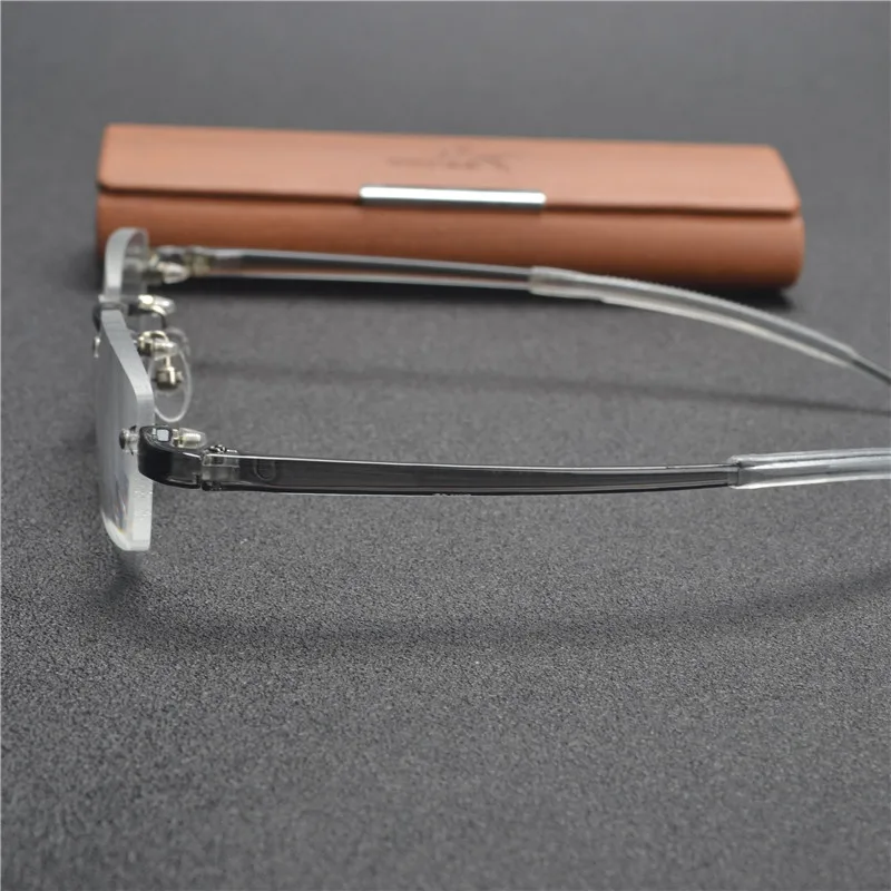 Очки для чтения MINCL/2017 новые модные Супермягкие TR90 очки без оправы с коробкой