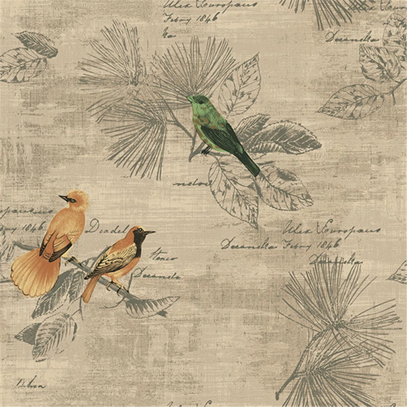 

beibehang Chinese Style Retro Flower Birds Wallpapers Living Room Restaurant Sofa Background Walls Bedroom