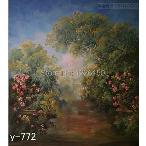 Новый профессиональный Фон 10*20 футов/3*6 м для свадебной фотосъемки ручная роспись пейзаж y772, фон для фотостудии, новый фон для фотосъемки