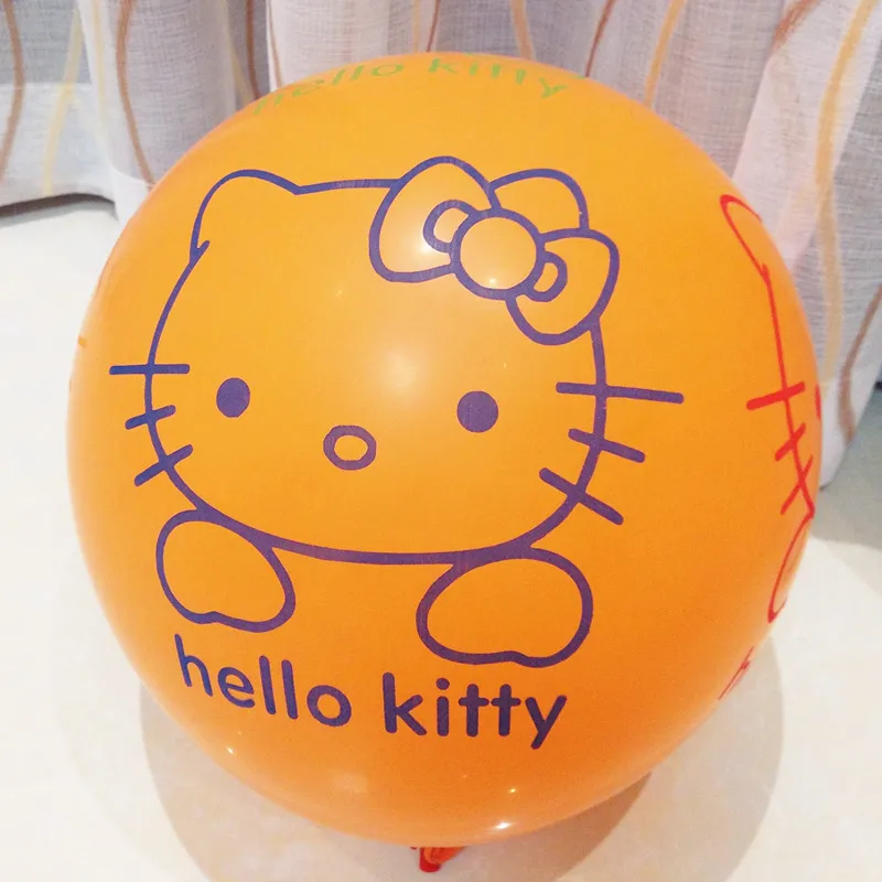 50 шт 12 'ƈ 8 г мультфильм шаблон Hello Kitty латексные шарики с принтом для детей