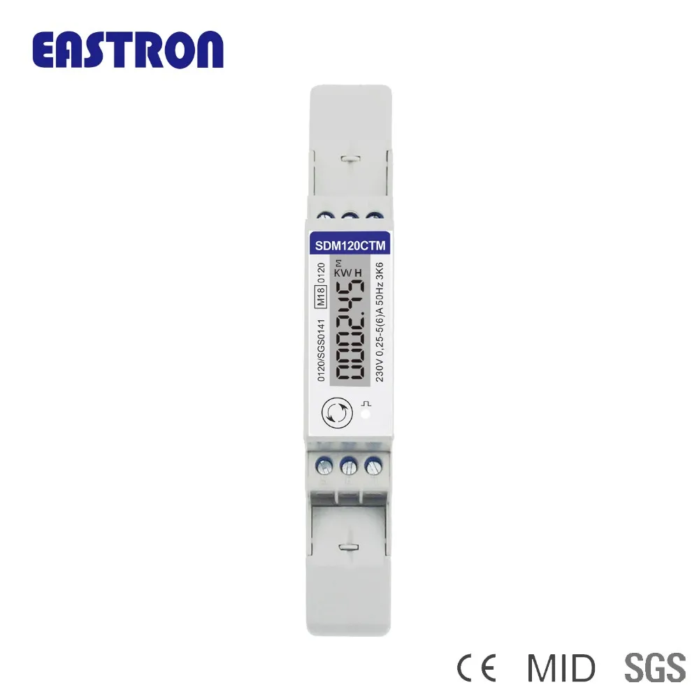 SDM120CT M RS485 кВтч кварх U I P Q PF Hz dmd измерение DIN rail CT подключенный счетчик