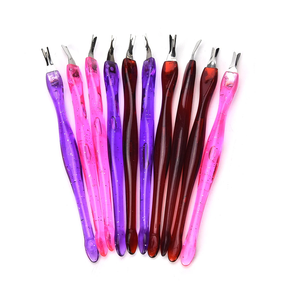 10Pc/lot Cuticle Pusher Trimmer Pedicure Nail Toe Art Dead Skin Fork Peeling Knife Remove Manicure | Красота и здоровье
