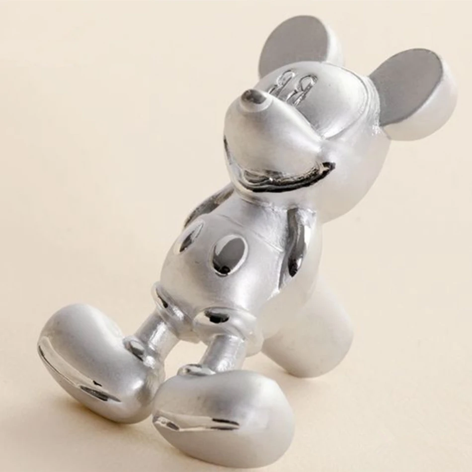 Мода 10 шт. серебро Микки Мышь ручки Мебель дети Спальня мультфильм ящик комода