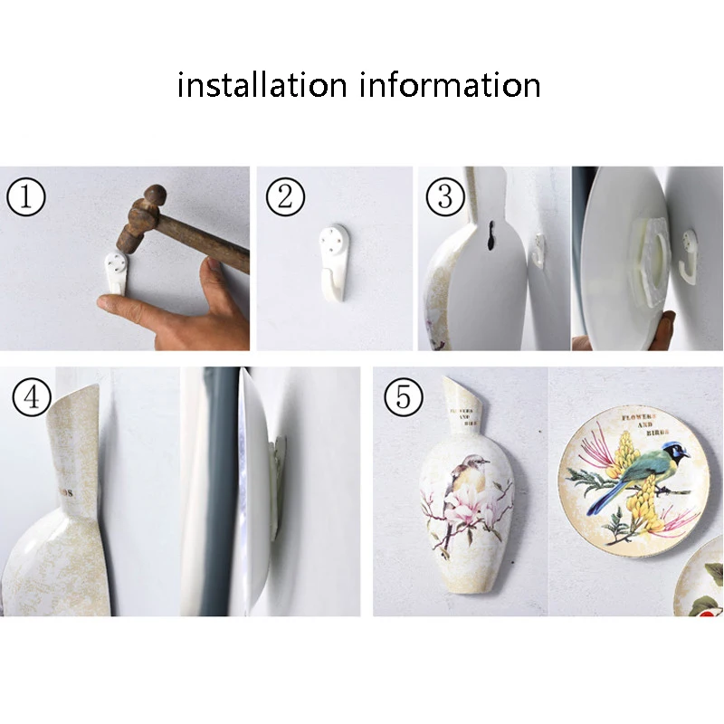 Керамическая тарелка в пасторальном стиле с ручной росписью птицы настенное