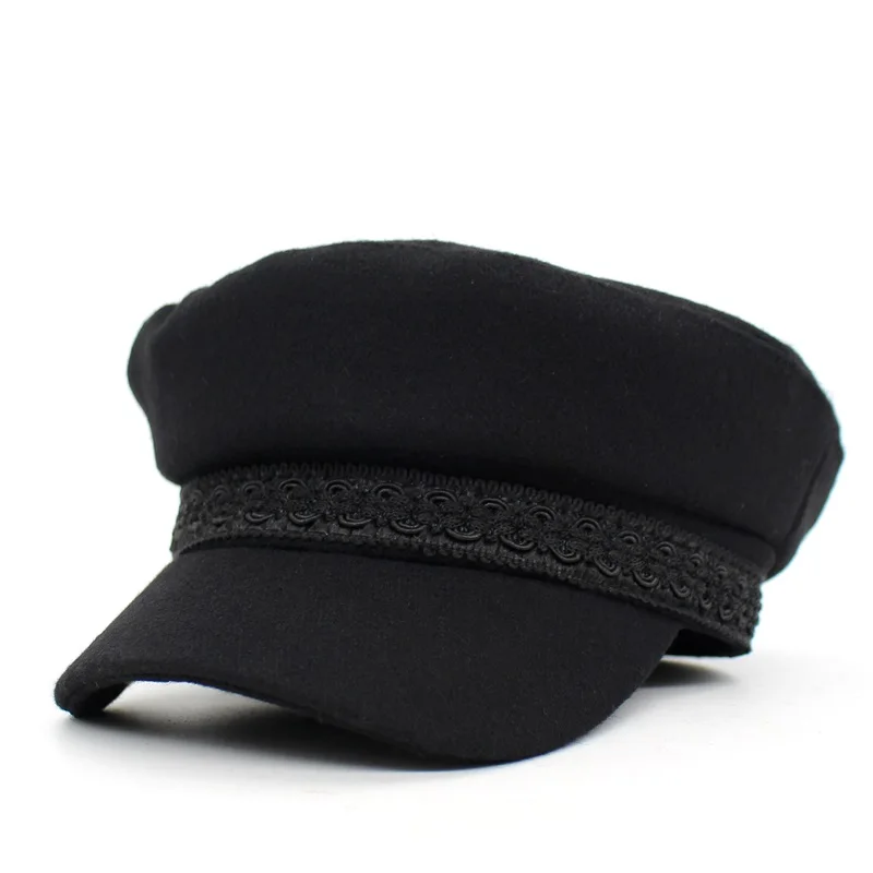 Minhui Новая модная кружевная черная шляпа женские армейские кепки Gorras женская шляпа