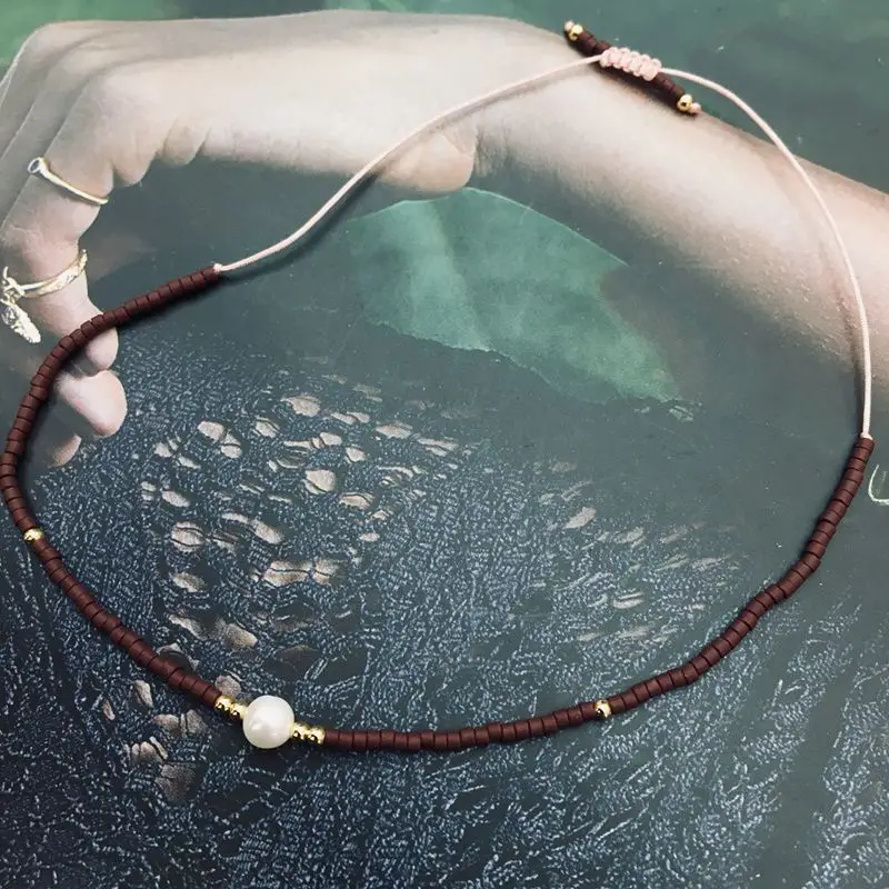 

Japan Miyuki Single Pearl Bracelet For Women Delica Beads Seed Handmade Weave Adjustable Bracelets 2020 Fashion Jewelry Gift