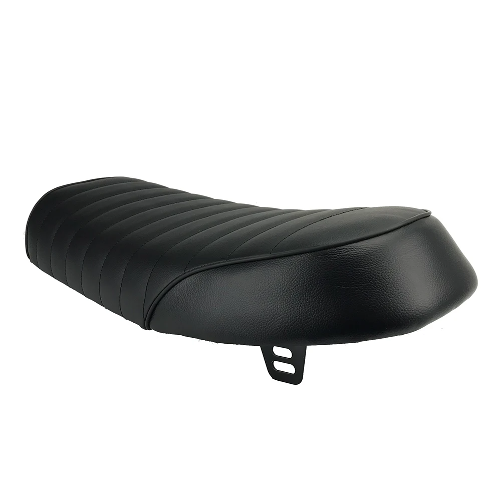 Черное сиденье для мотоцикла кафе гонщика скремблер винтажное плоское седло