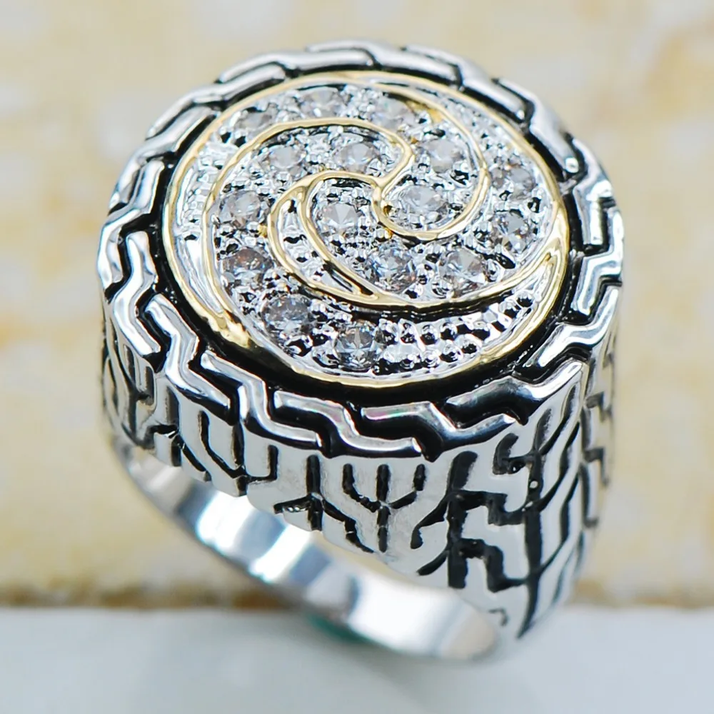 

Кольцо свадебное из серебра 925 пробы с белым кристаллом циркона, Размеры 7, 8, 9, 10, 11, F1154