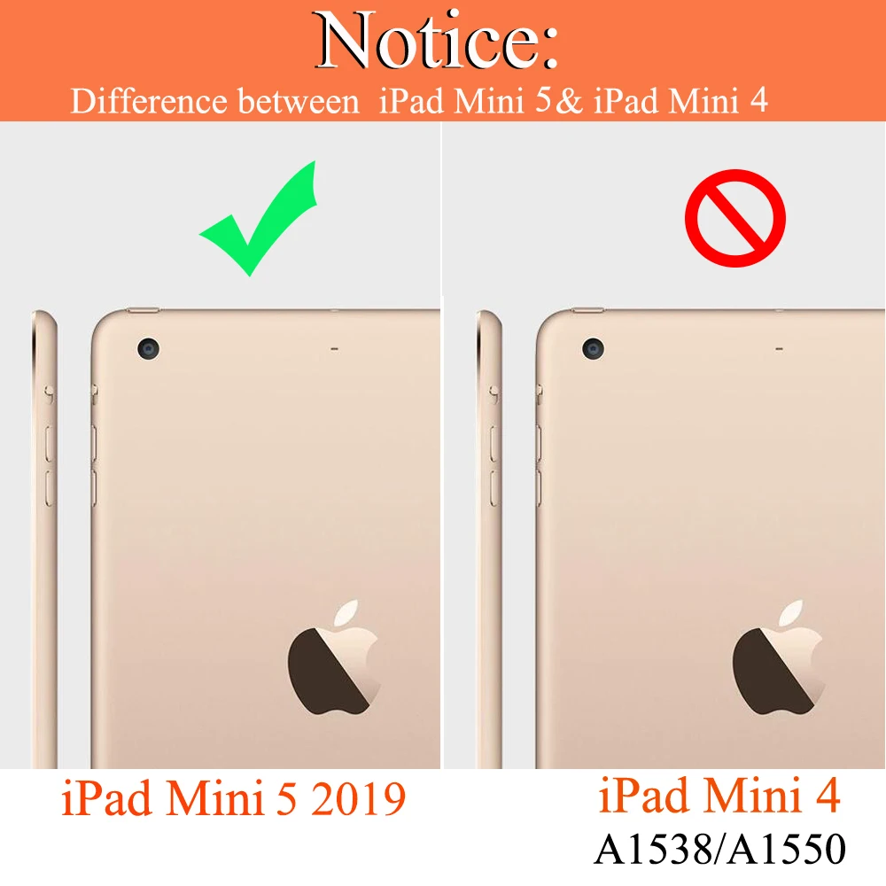 Чехол для iPad Mini 5 2019 силиконовый смарт-пробуждение сна Флип PU кожаный чехол