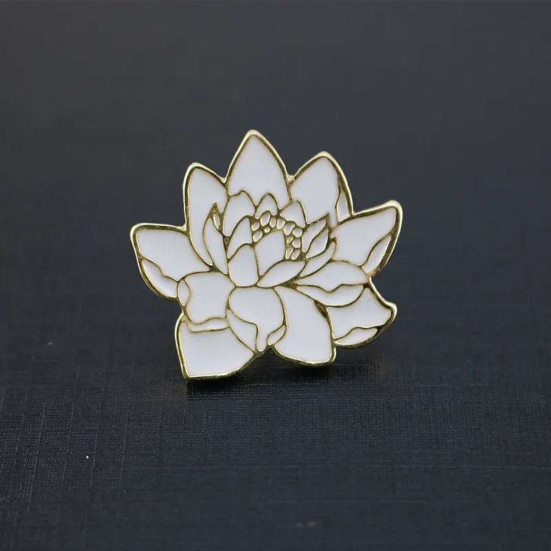 Waves Round Brooches Plant Flowers Enamel Pin for Boys Girls Lapel Pin Hat/bag Pins Denim Jacket Shirt Women Brooch Badge Q270