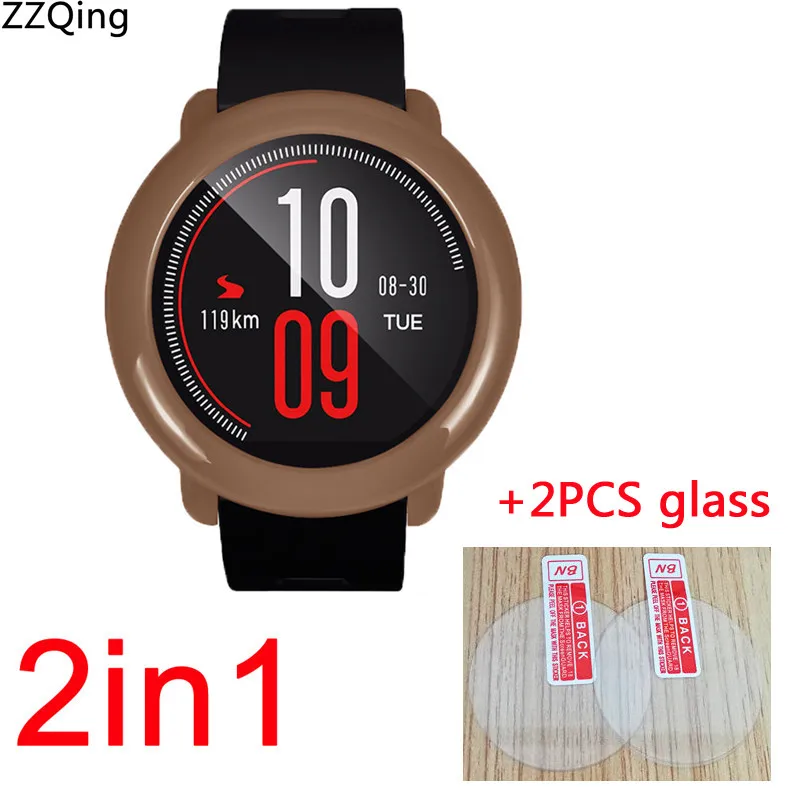 2в1 PC защитные чехлы для Xiaomi Huami Amazfit PACE чехол смарт часы ремешок Чехол