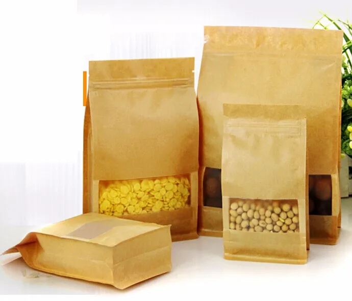 Упаковка из крафт бумаги упаковка для хранения продуктов сумка Doy пакет стоячий