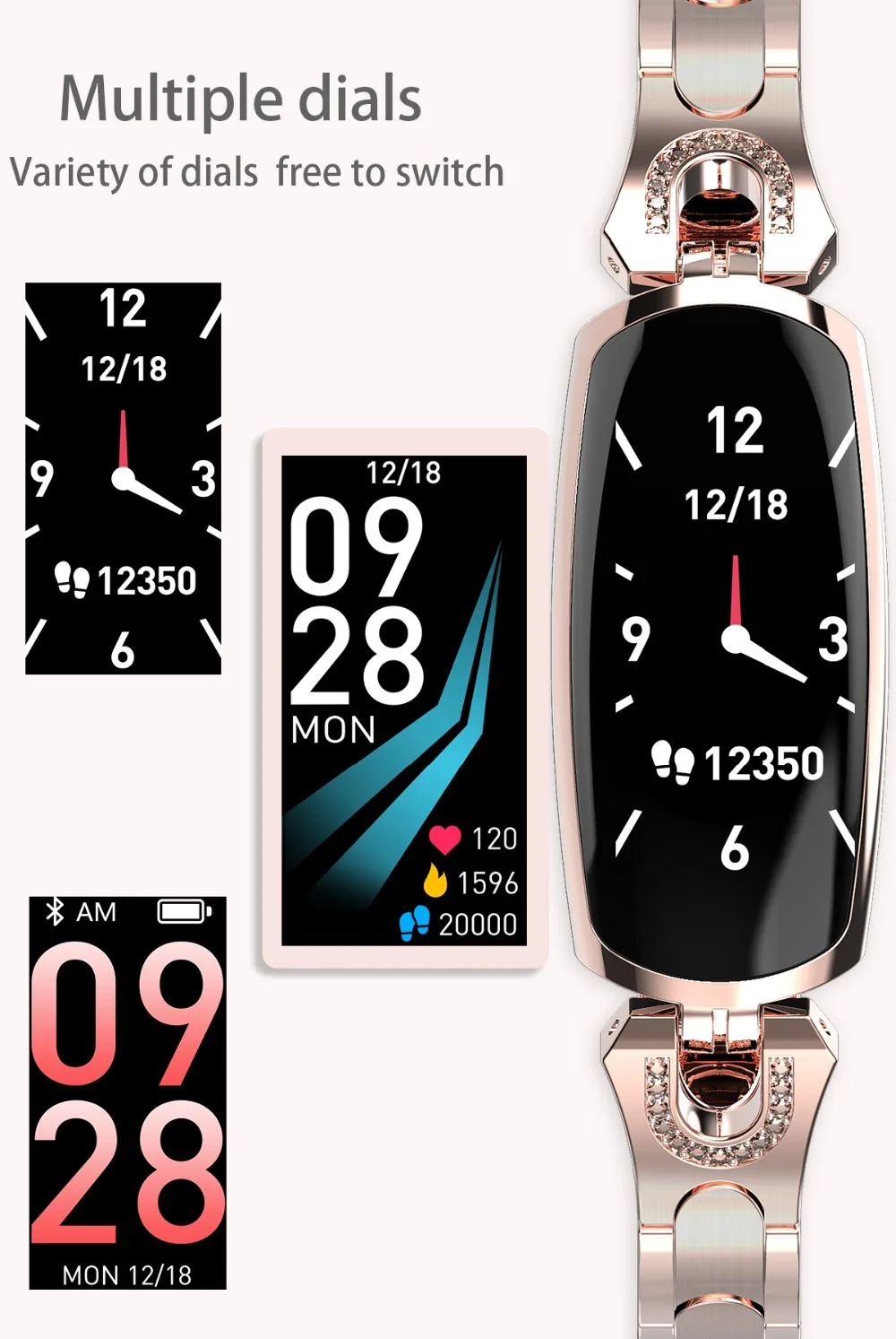 Newest Women Lady Fashion AK16 Smart Wristband Heart Rate Blood Pressure watch Fitness Tracker Watch Female PK H8 S3 | Электроника