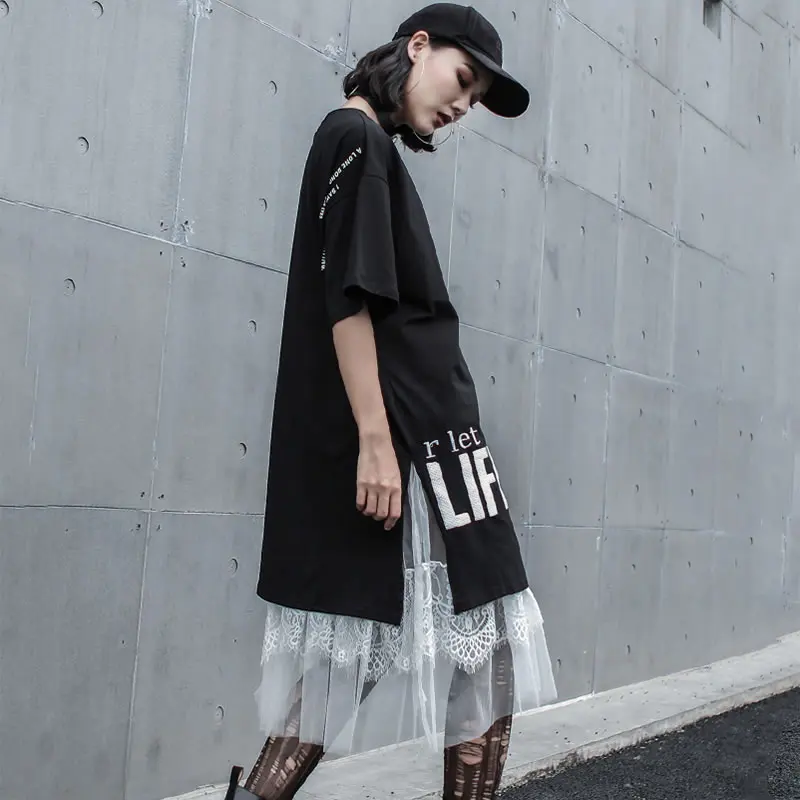 [XITAO] женское платье 2019 Лето Новое Европейское модное с круглым вырезом коротким