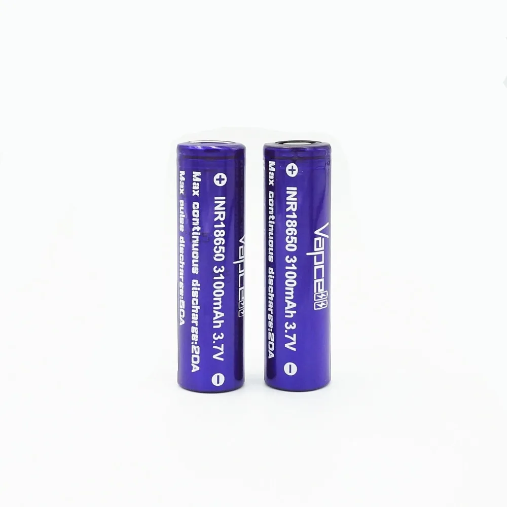 1 шт. Vapcell 18650 аккумуляторная батарея 3100 мАч 20A 3 7 В высокомощный электронный E CIG