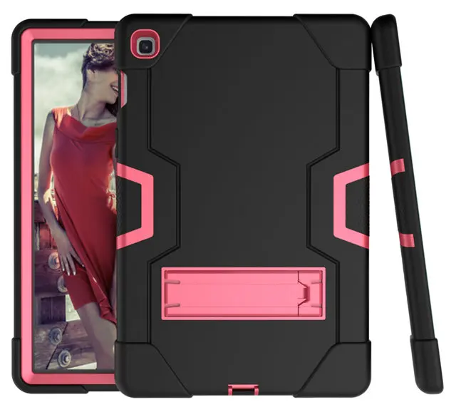 black rose iBuyiWin Heavy Duty Safe Silicon Case for Samsung Galaxy Tab S5e SM-T720 SM-T725 10.5" Tablet Funda Capa Cover for Kids+Gifts - Цвет: black rose