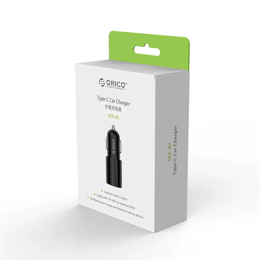 Автомобильное зарядное устройство ORICO USB 15,5 Вт с двумя портами type-C, быстрое автомобильное зарядное устройство USB для мобильного телефона, дорожный порт Carregador для Xiaomi для iPhone