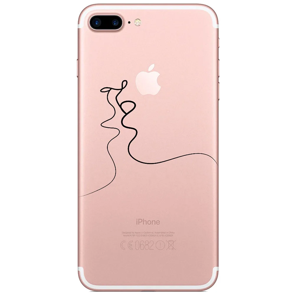Милый Мультфильм Красивые Капа для iphone 6 6s плюс силиконовый чехол ТПУ X 7 8 крышка