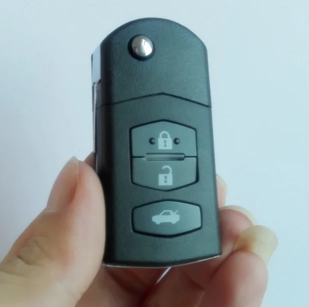 5 шт./лот складной чехол книжка с 3 кнопками и логотипом для MAZDA 2 6 RX8 MX5 аккумулятор