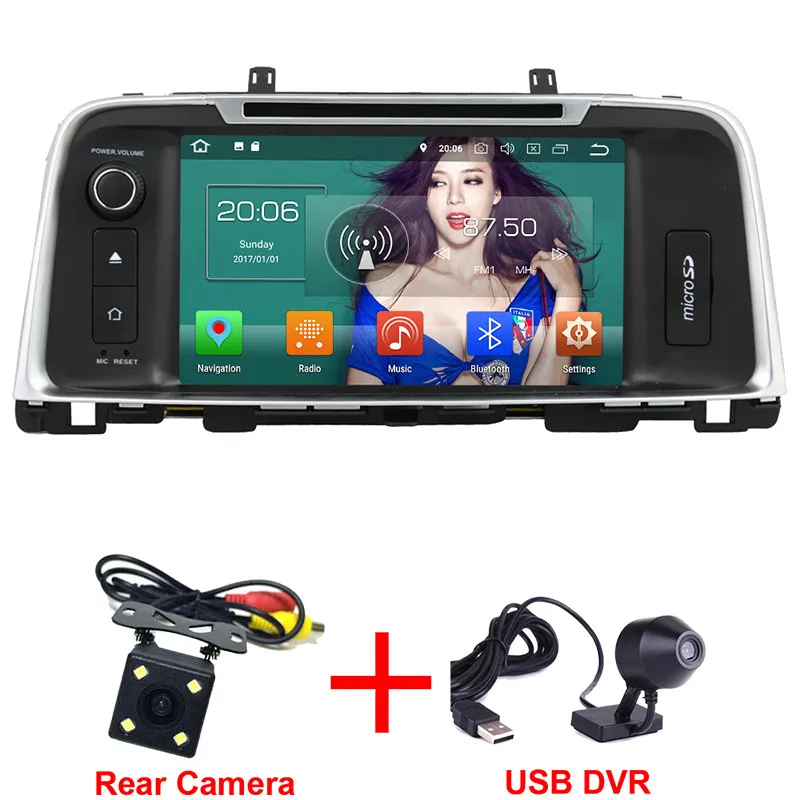 Radio x Camera x DVR KLYDE 8 дюймов Восьмиядерный PX5 4G wifi Android 8,0 4 Гб ОЗУ 32 Гб ПЗУ BT автомобильный DVD мультимедийный плеер радио для Kia K5 Optima - Цвет: Radio x Camera x DVR