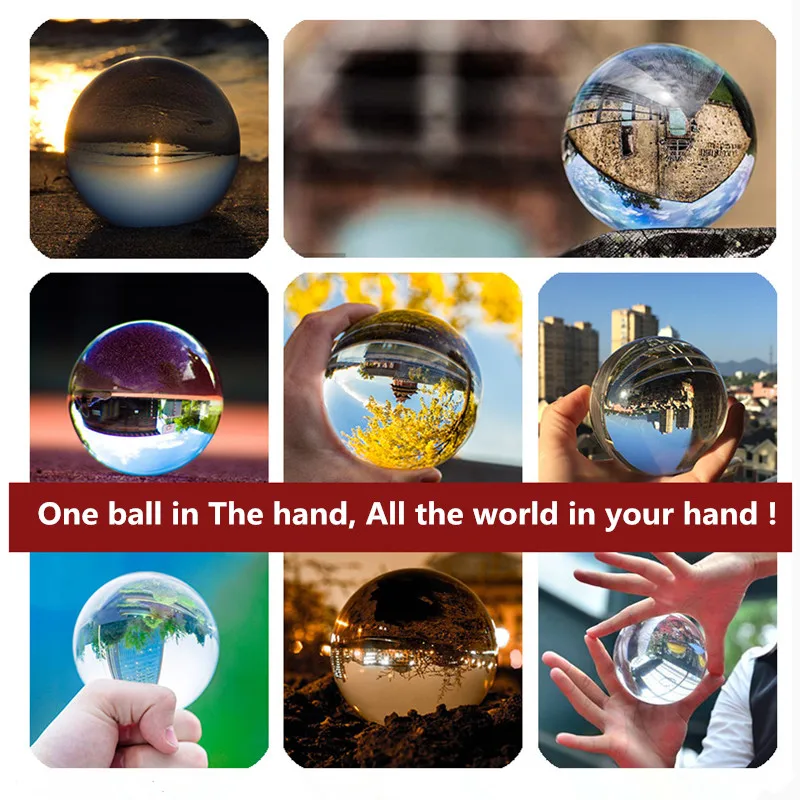 Фотография хрустальный шар 80 мм стеклянные мраморы Сферический волшебное