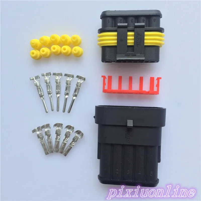 1set YL361Y 5Pin  Flame Retardancy Auto Waterproof  Wire Connector Plug Electrical Car Motorcycle HID High Quality On Sale