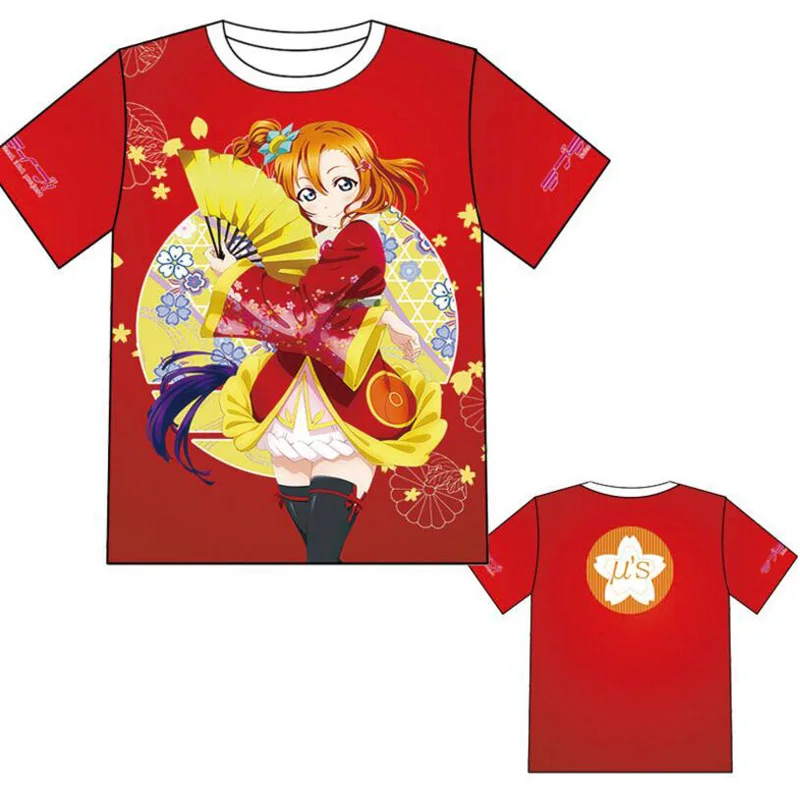 4 LoveLive! U's Aqours футболка Косплей Костюм Love Live Minami Kotori летняя футболка с короткими рукавами повседневные футболки - Цвет: 4