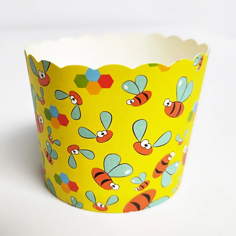 100 шт красочные цветы милые летающие пчелы бумага торт кекс чашки лоток вкладыши