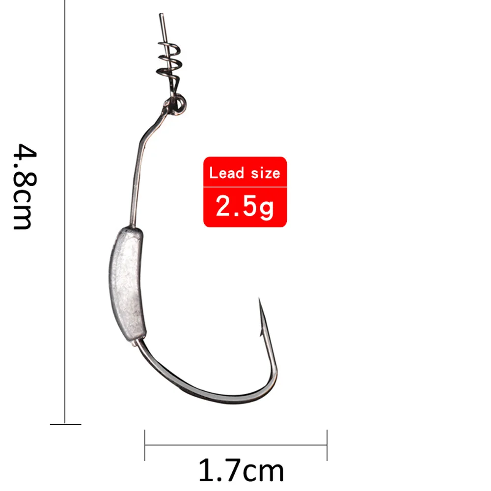 2 шт. Lead Jig Head с бородкой и ведут рыболовный крючок офсетная печать пригодный для