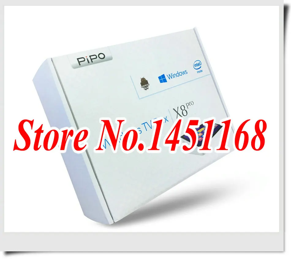Умный мини-ПК ТВ коробка Pipo X8 Pro X8S двойная Операционная ТВ " Экран дисплея Windows 10 Android 4,4 Intel 4 ядра 2 ГБ+ 32 ГБ/64 Гб планшет