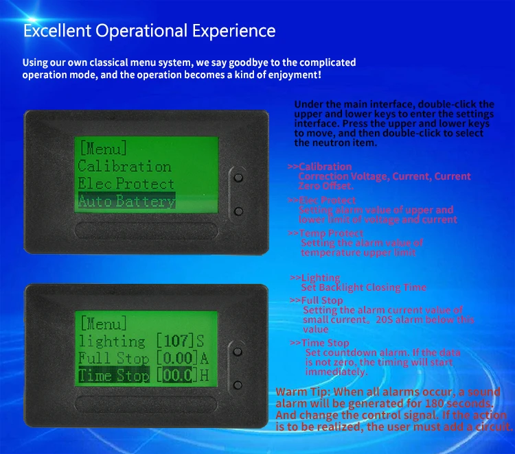 DC 200 V 300A кулонметр 12864 lcd цифровой вольт-усилитель измеритель напряжения тока мощность энергии темп времени сигнализации 12 V 24 V