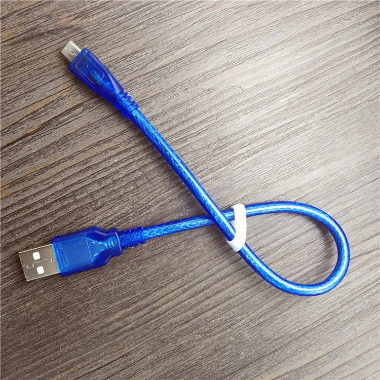 30 см USB 2,0 A папа к Micro USB 5 pin Мужской кабель для зарядки данных шнур