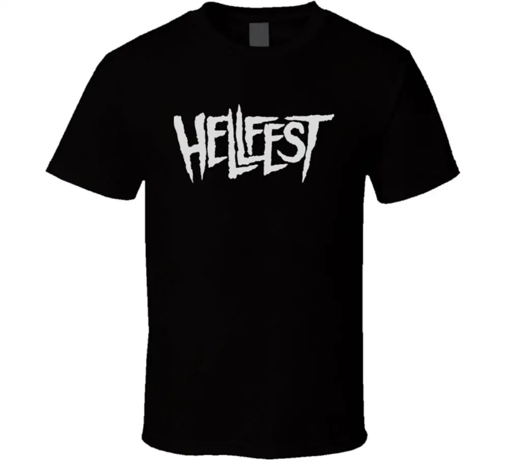 Мода 2017 г. hellfest размеры S M L XL хлопок Рубашка с короткими рукавами рубашка мужская